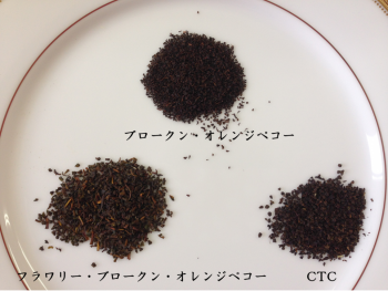 細かい茶葉の例