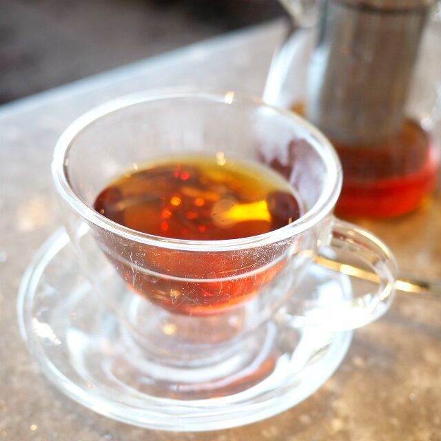 ローズ・フレンチバニラバラの香りで華やかなフレーバーティー。こちらもスイーツに合わせやすい紅茶。